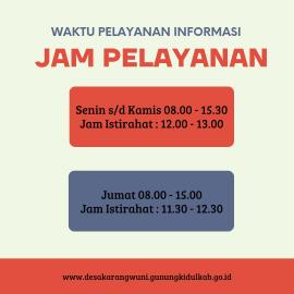Jam Pelayanan Kalurahan Karangwuni